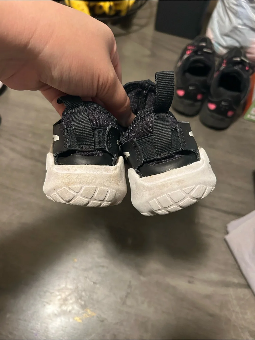 Nike Kids Black and White Slip-On Sneakers